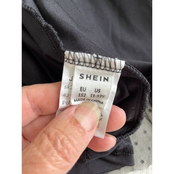 Whimsigoth Black Mesh Polka Dot Sheer Lace Whimsygoth Dainty Dress - Picture 11 of 13